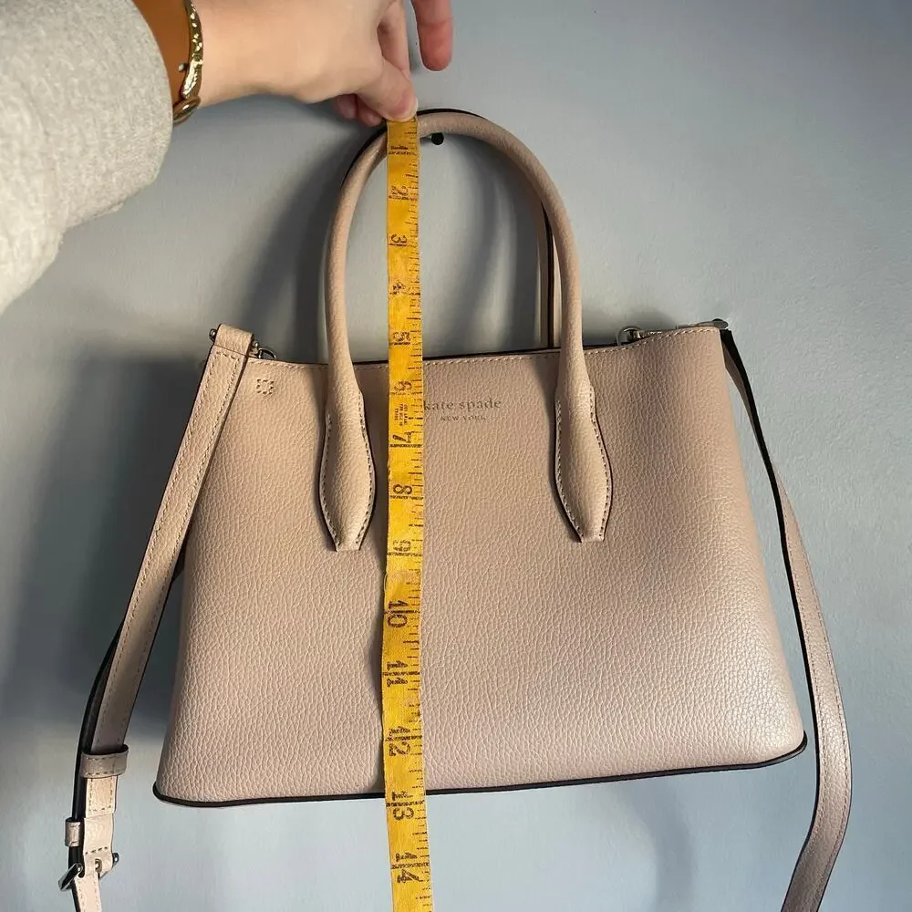 Kate Spade New York Eva Small Top Handle Crossbody Bag Blush Pebbled Leather